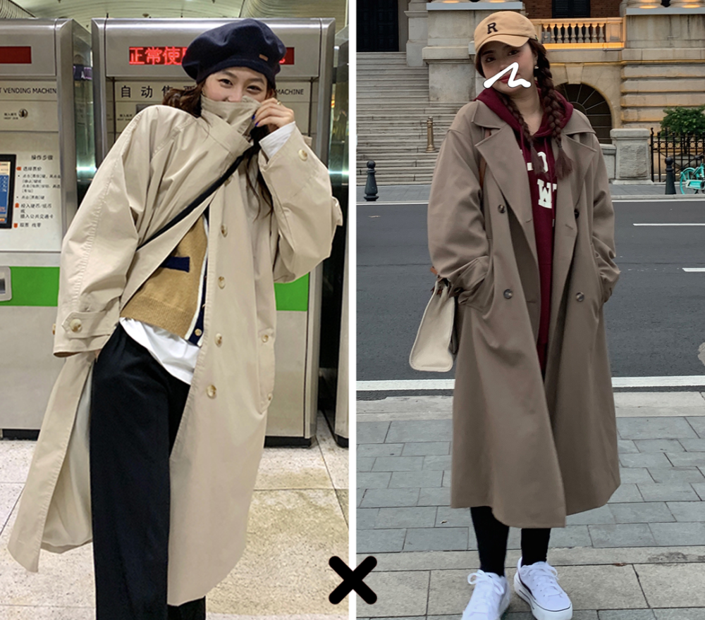 秋日风衣时尚之旅，自然美景的探险与时尚选择